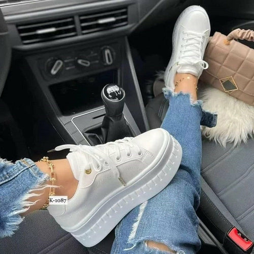 Casual Platform Women's Shoes Flat Womens Sneakers (Commission Agent)