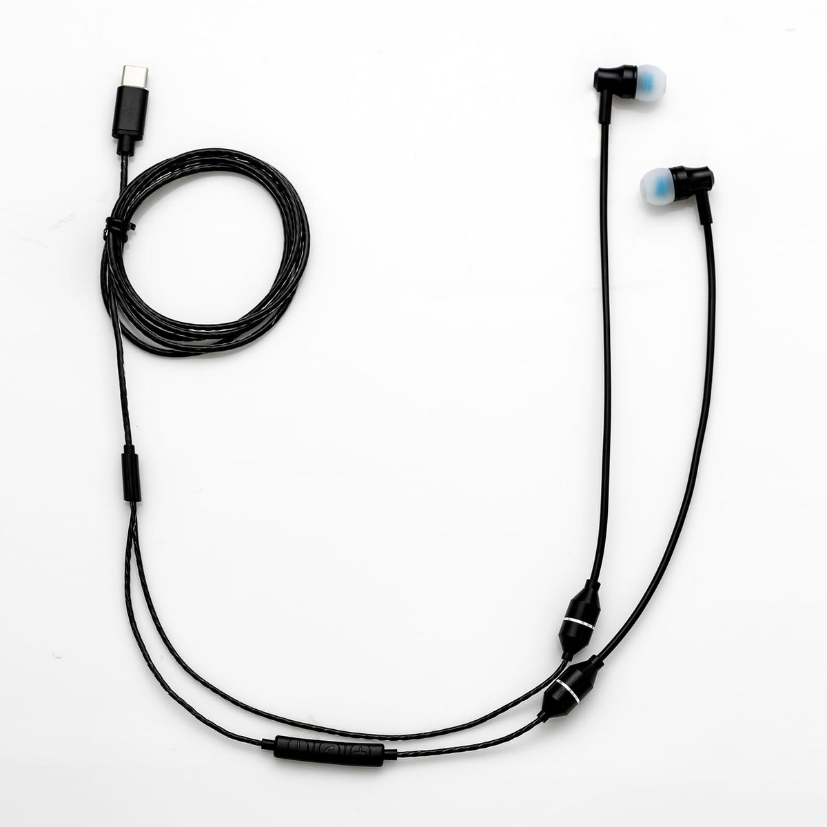 Sanxir Anti-Radiation Air Tube Headphones with USB-C Plug EMF Protection Earphone Radiation Free Headset with Type C Plug Mic and Volume Control. (Black)