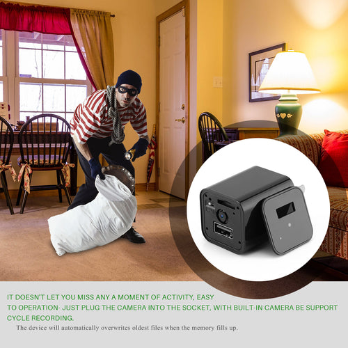 HD 1080P Hidden Camera USB Charger Home Security (Commission Agent)