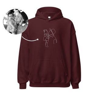 Custom Embroidered Hoodie with Pet Portraits for 2024