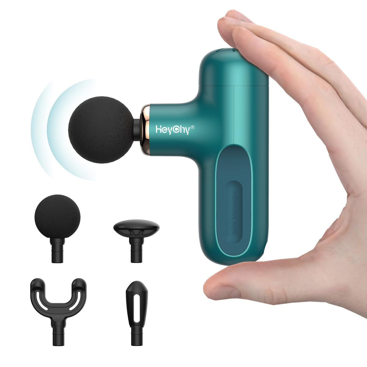 HEYCHY Super Mini Massage Gun Percussion Deep Tissues Muscle Massager Compact Sports Travel Massage Gun Portable Handheld Massager for Office Gifts for Her Home Athletes