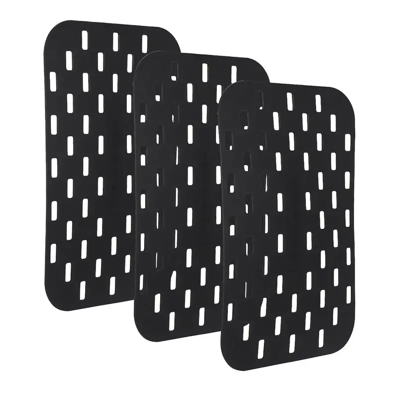 2pcs Black Silicone Mats for Air Fryer, Dishwasher Safe