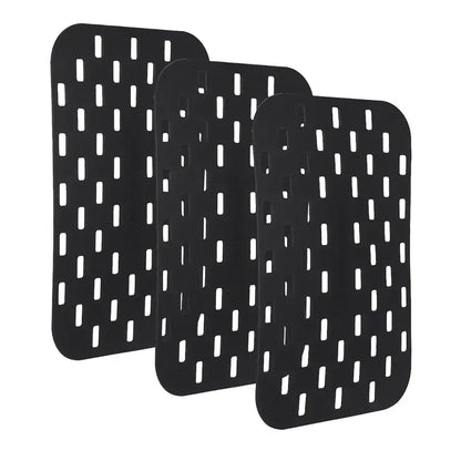 2pcs Black Silicone Mats for Air Fryer, Dishwasher Safe