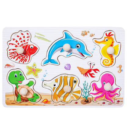 Wooden 3D Animal Puzzle Toy for Early Learning
