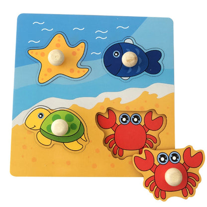 Children's Cartoon Wooden Puzzle Toy for Early Learning