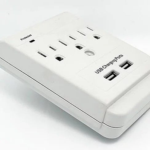 Classic Combo Wall Adapter with 3 AC outlets and a Dual USB ports to charge your gadgets super fast