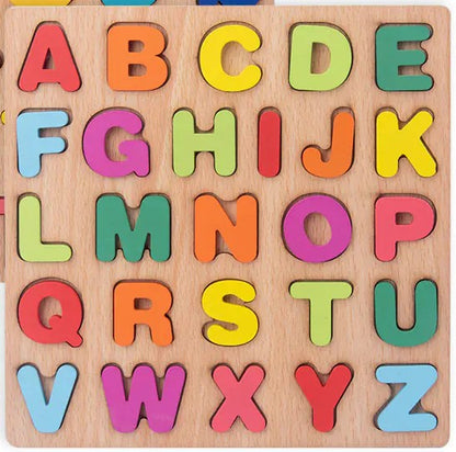 Digital Wooden ABC Puzzle for Early Learning Kids