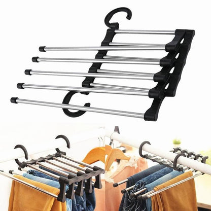 Multifunctional Stainless Steel Telescopic Trouser Hanger