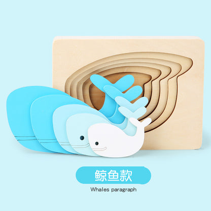 Wooden 3D Animal Puzzle for Early Childhood Education