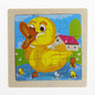 Montessori Early Education 3D Animal Wooden Puzzle (9 Pieces)