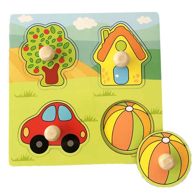 Children's Cartoon Wooden Puzzle Toy for Early Learning