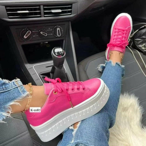 Casual Platform Women's Shoes Flat Womens Sneakers (Commission Agent)