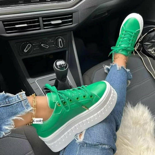 Casual Platform Women's Shoes Flat Womens Sneakers (Commission Agent)