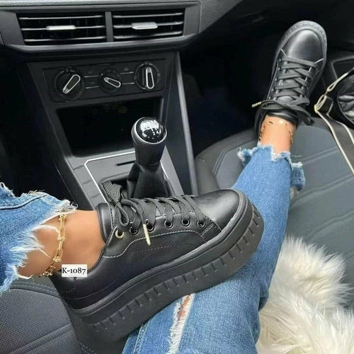 Casual Platform Women's Shoes Flat Womens Sneakers (Commission Agent)