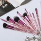 Makeup Brush Set of 10 - Face, Eye, and Contour Brushes