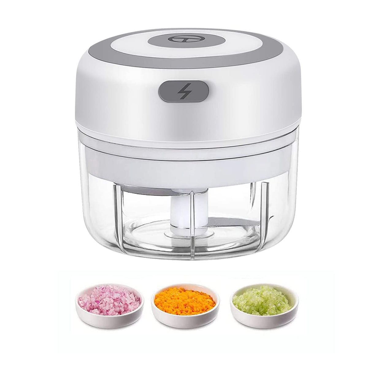 Electric Mini Garlic Chopper 100ML Food Chopper Garlic Mincer USB Vegetable Chopper Onion Chopper Portable Small Food Processor for Garlic Ginger Chili Vegetables