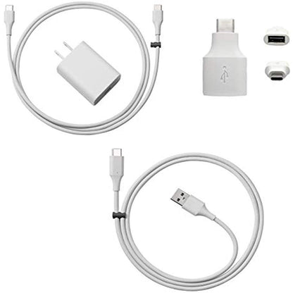 Google Official Pixel Charger for Pixel 3 and all Pixel Phones Android Charger Cable Bundle with Fast Charging Google 18w Wall Charger - Charges any USB-C Phone (4 Items)