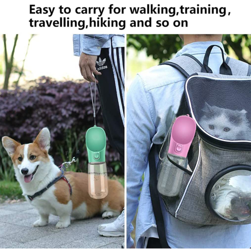 Outdoor Pet Dog Feeder Bowls Cats Dogs Travel Water Dispenser Feeder (Commission Agent)