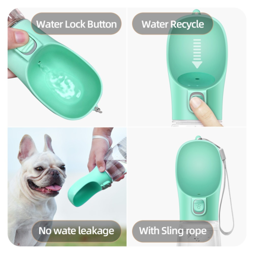 Outdoor Pet Dog Feeder Bowls Cats Dogs Travel Water Dispenser Feeder (Commission Agent)