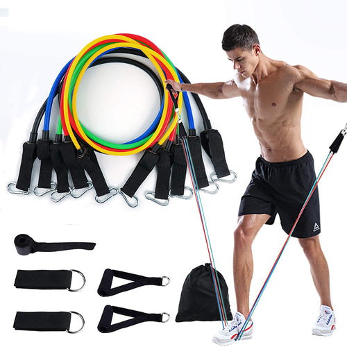 11Pcs Fitness Equipment Resistance Band Set (Commission Agent)