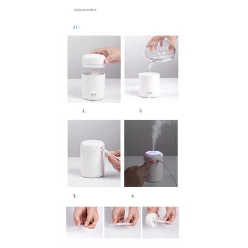 Portable Air Humidifier Aroma Essential Oil Diffuser for Car Home (Commission Agent)