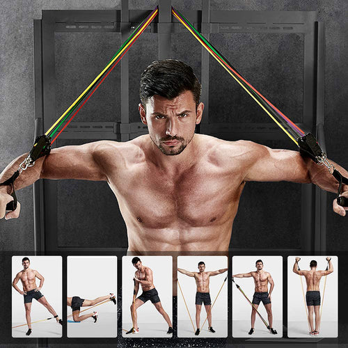 11Pcs Fitness Equipment Resistance Band Set (Commission Agent)