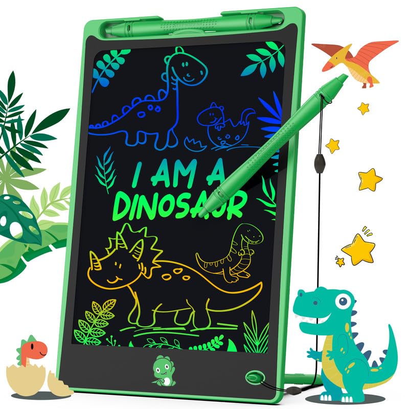 Hockvill LCD Writing Tablet for Kids 8.8 Inch Toys for Girls Boys Drawing Pad for 3 4 5 6 7 Year Old Kid Toddler Magnetic Doodle Board Travel Essentials Christmas Birthday Gift for Children (Green)