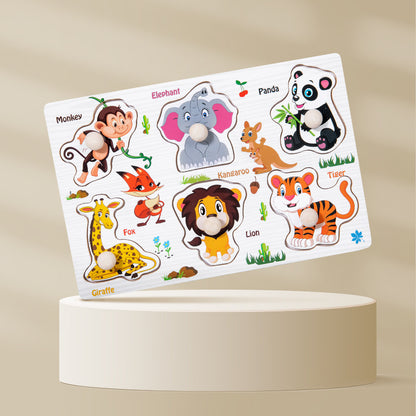 Wooden 3D Animal Puzzle Toy for Early Learning