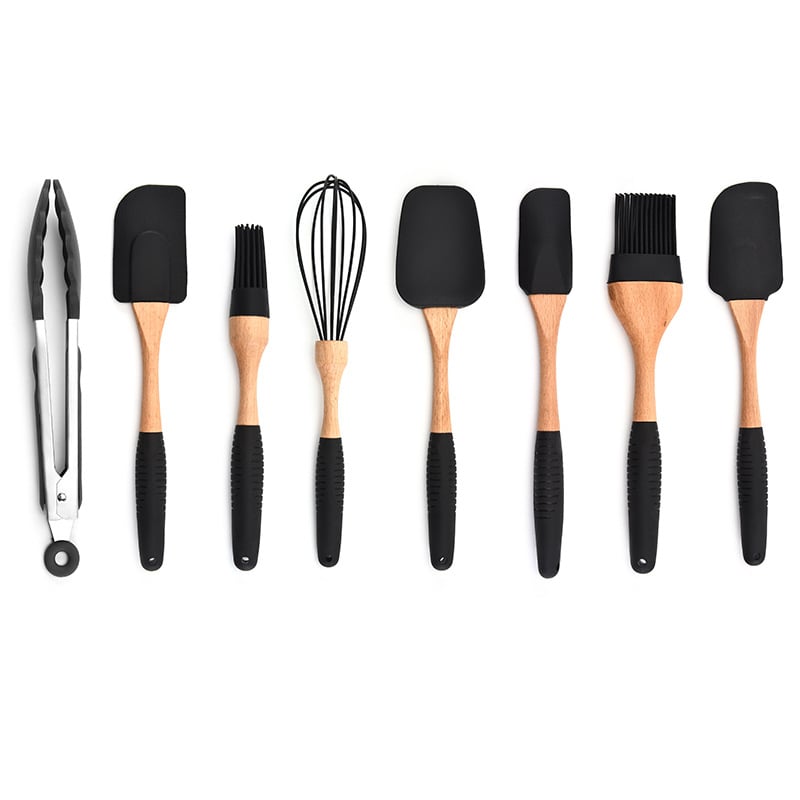 Wooden Handle Silicone Kitchenware Storage Gadgets