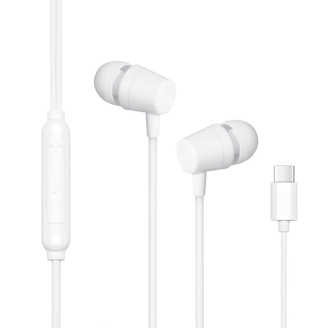 UNIYTRIOX USB C Wired Headphones for iPhoneEarbuds Compatible with USB C InterfaceEarphones Built-in Microphone & Volume Control Compatible with iPhone 16 15 Pro Max Plus
