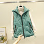 Women's Down Cotton Vest with Detachable Hood
