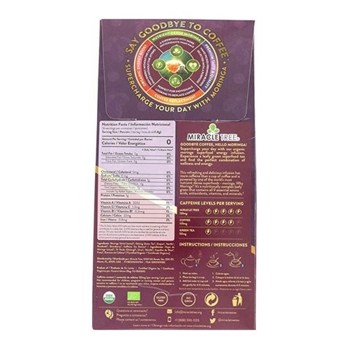 Organic Moringa Energy Tea - Vanilla Oolong Grape - Natural Coffee (Commission Agent)