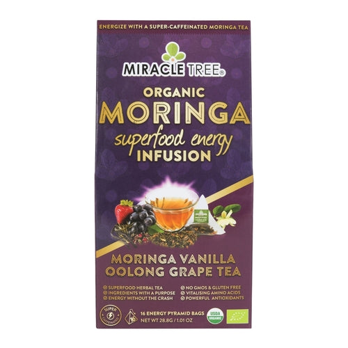 Organic Moringa Energy Tea - Vanilla Oolong Grape - Natural Coffee (Commission Agent)