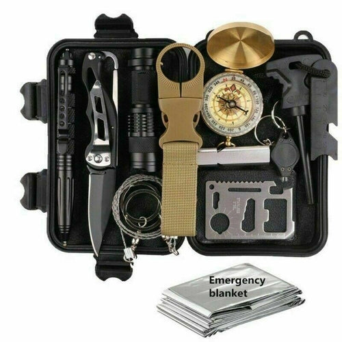 14 in 1 Outdoor Emergency Survival And Safety Gear Kit Camping (Commission Agent)