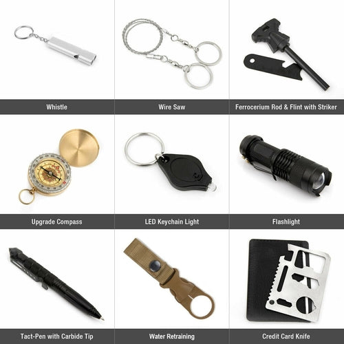 14 in 1 Outdoor Emergency Survival And Safety Gear Kit Camping (Commission Agent)