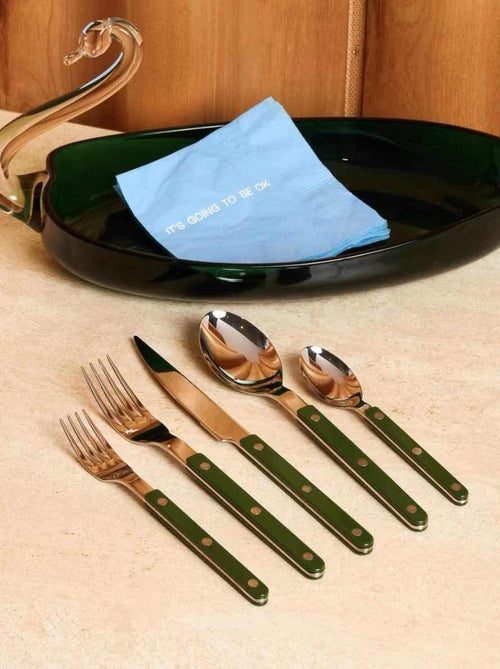 Set Of 10 Pcs French Dopamine Cutlery Flatware - Bistrot Style  (Commission Agent)