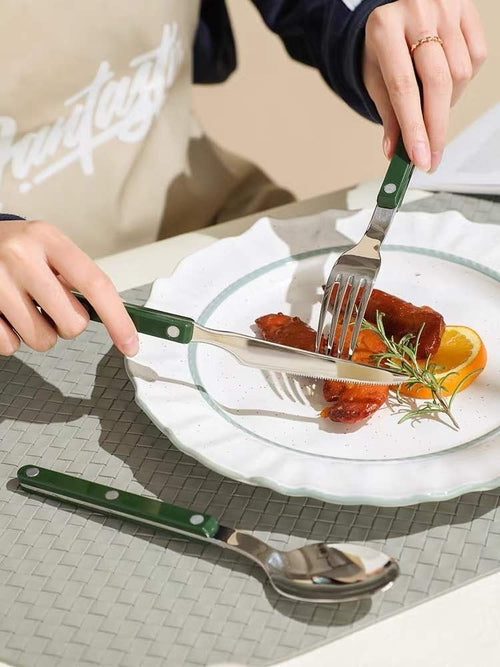 Set Of 10 Pcs French Dopamine Cutlery Flatware - Bistrot Style  (Commission Agent)